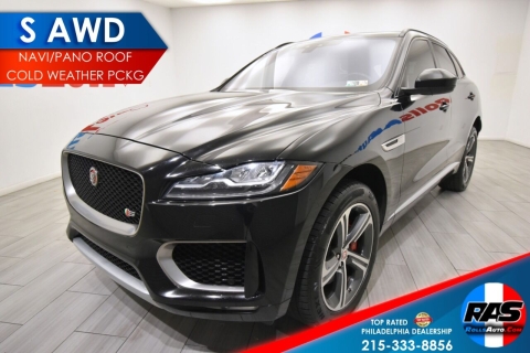 2018 Jaguar F-PACE S AWD 4dr SUV, Black, Mileage: 86,651