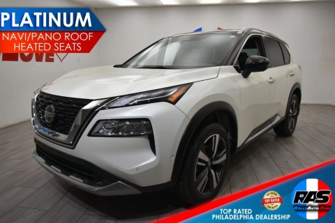 2021 Nissan Rogue Platinum AWD 4dr Crossover, White, Mileage: 43,231