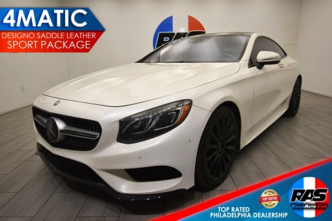 2016 Mercedes-Benz S-Class S 550 4MATIC AWD 2dr Coupe, White, Mileage: 69,796