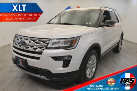2019 Ford Explorer XLT AWD 4dr SUV, White, Mileage: 97,054