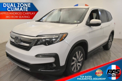 2021 Honda Pilot EX AWD 4dr SUV, White, Mileage: 72,854