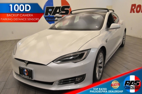 2019 Tesla Model S 100D, White, Mileage: 61,581