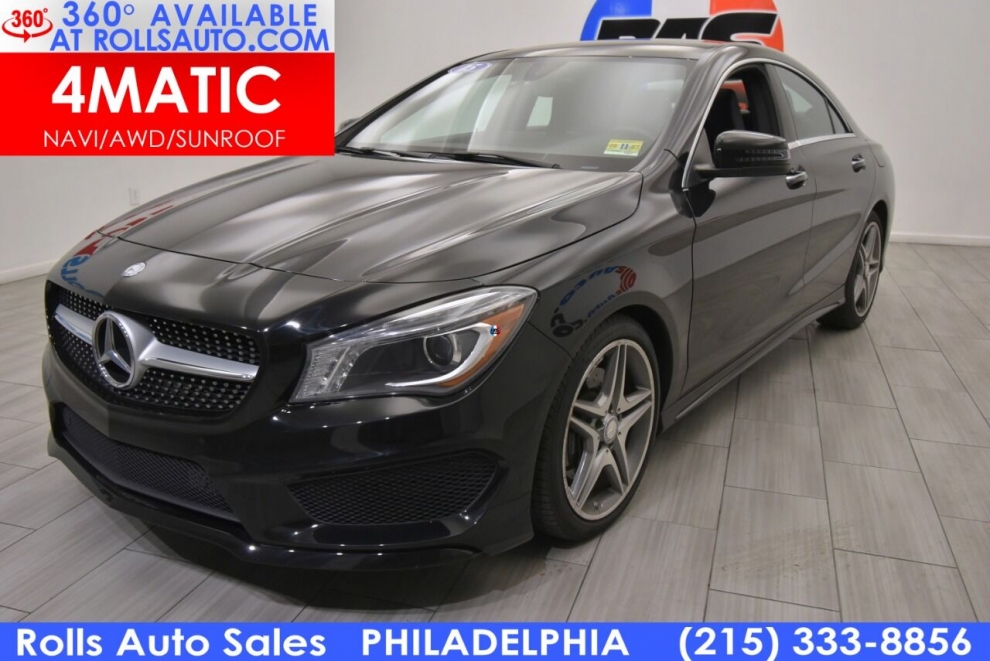 2015 Mercedes-Benz CLA CLA 250 4MATIC AWD 4dr Sedan, Black, Mileage: 62,897 