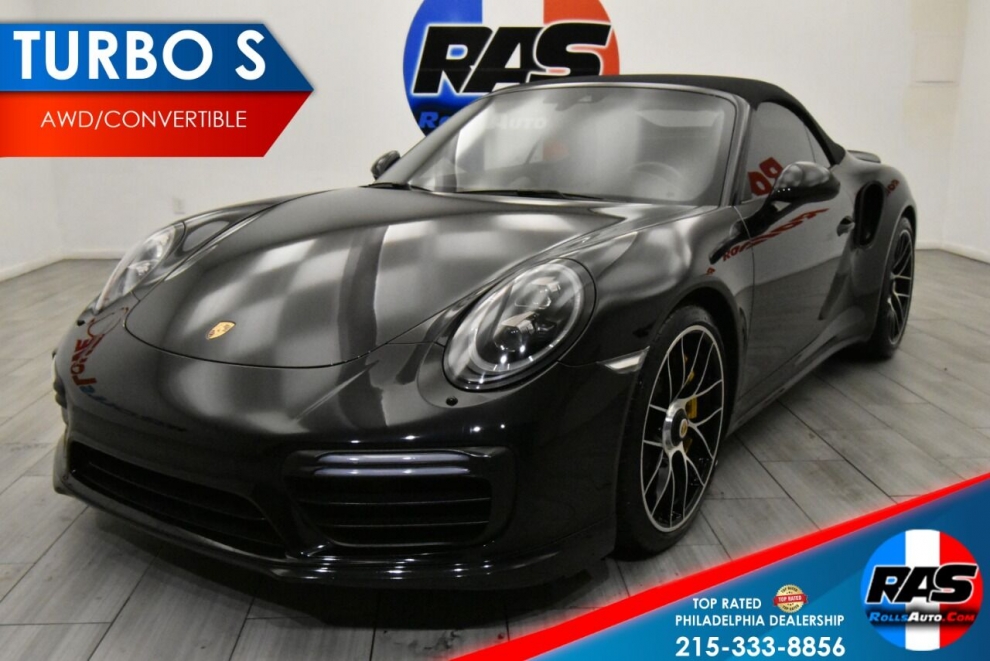2018 Porsche 911 Turbo S AWD 2dr Convertible, Black, Mileage: 42,541 