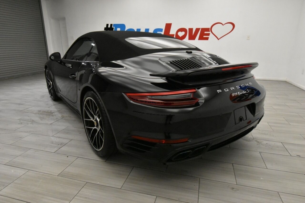 2018 Porsche 911 Turbo S AWD 2dr Convertible, Black, Mileage: 42,541 - photo 2