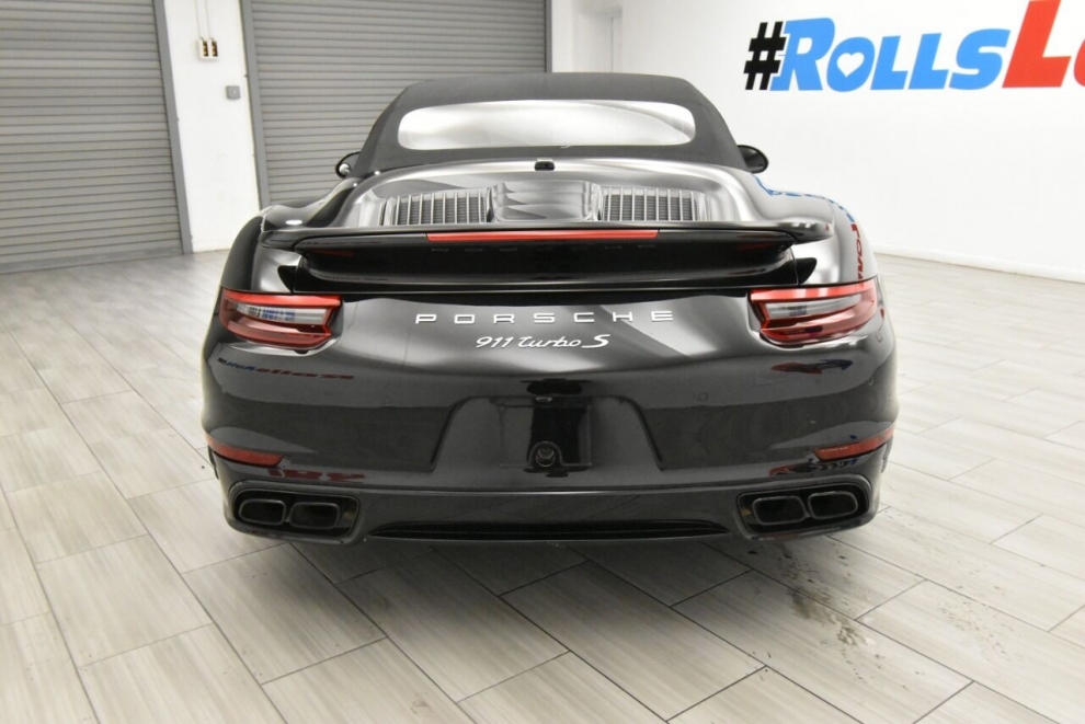 2018 Porsche 911 Turbo S AWD 2dr Convertible, Black, Mileage: 42,541 - photo 3