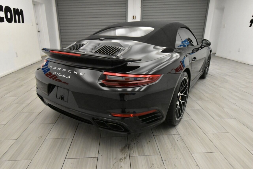 2018 Porsche 911 Turbo S AWD 2dr Convertible, Black, Mileage: 42,541 - photo 4