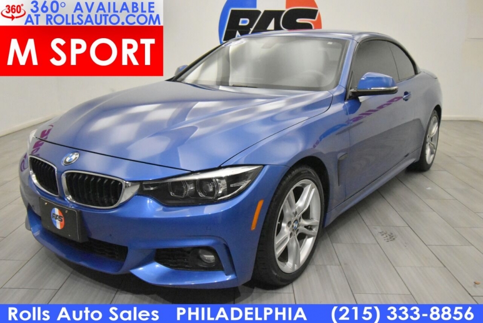 2018 BMW 4 Series 430i 2dr Convertible, Blue, Mileage: 82,281 