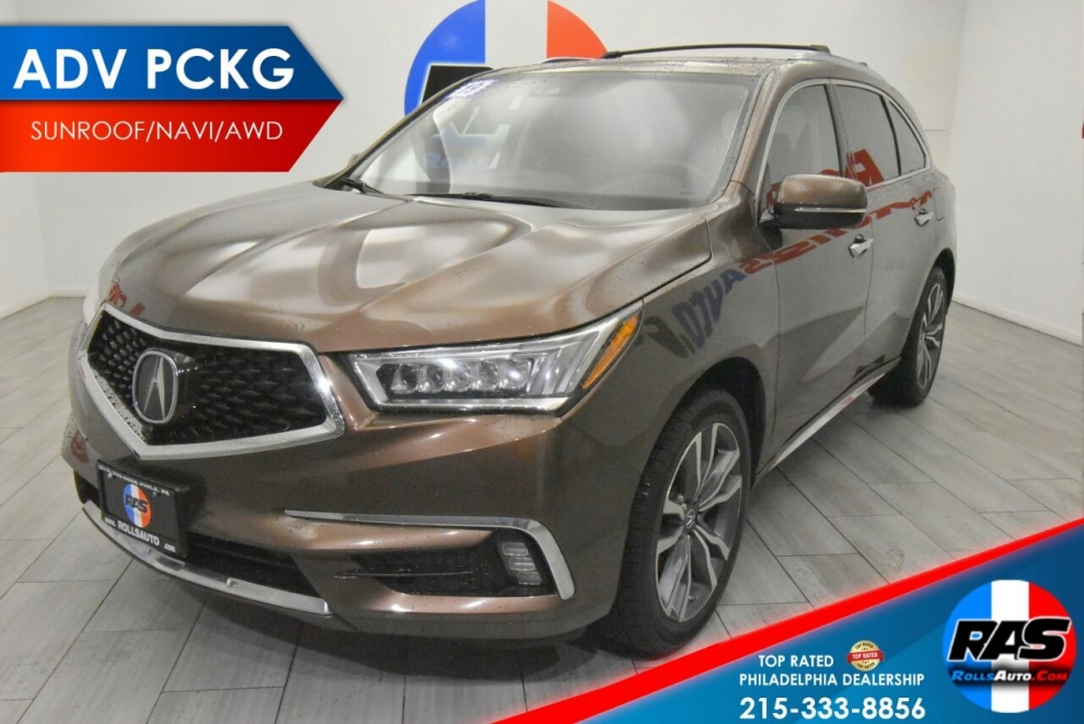 2019 Acura MDX SH AWD w/Advance 4dr SUV Package, Brown, Mileage: 58,489 