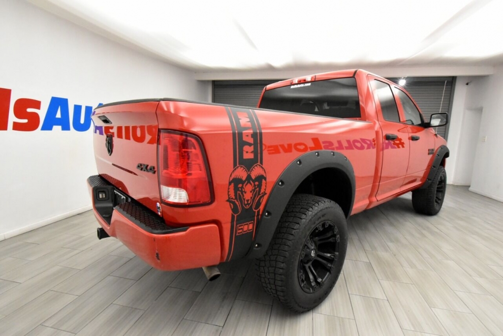 2017 RAM 1500 Express 4x4 4dr Quad Cab 6.3 ft. SB Pickup, Red, Mileage: 80,611 - photo 4