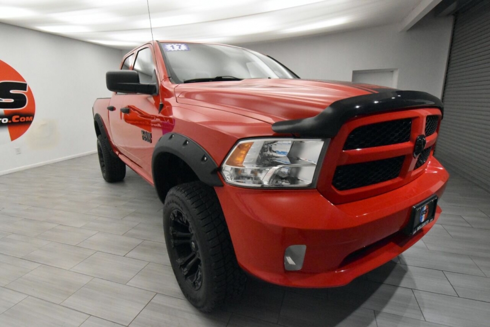 2017 RAM 1500 Express 4x4 4dr Quad Cab 6.3 ft. SB Pickup, Red, Mileage: 80,611 - photo 7