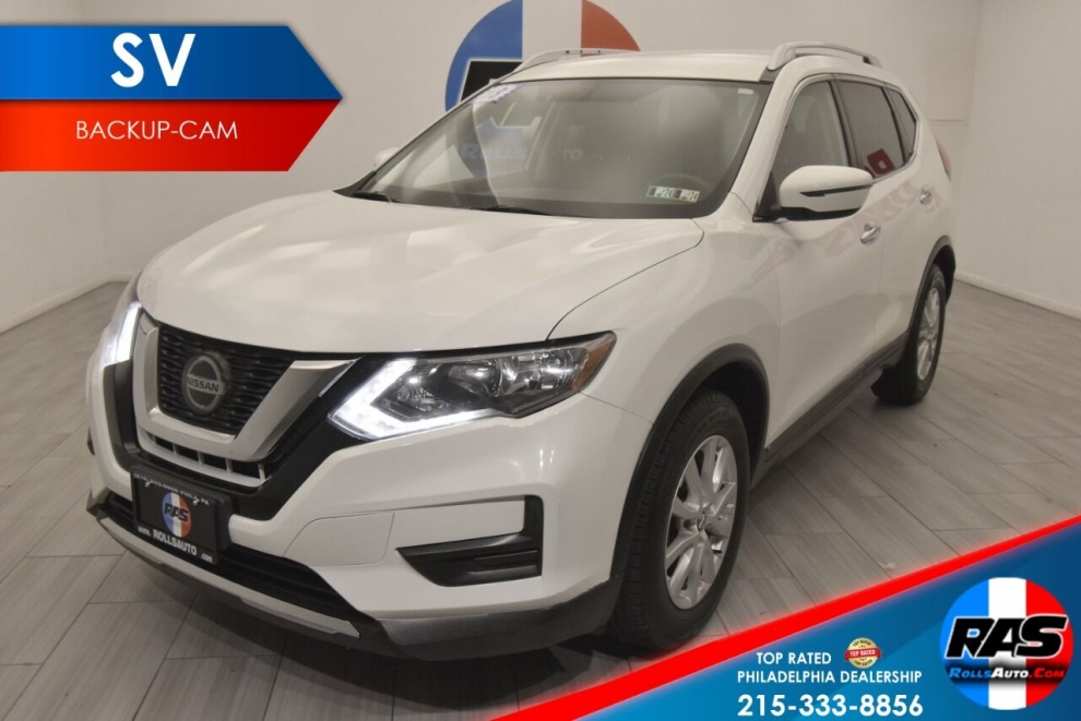 2018 Nissan Rogue SV 4dr Crossover, White, Mileage: 90,284 