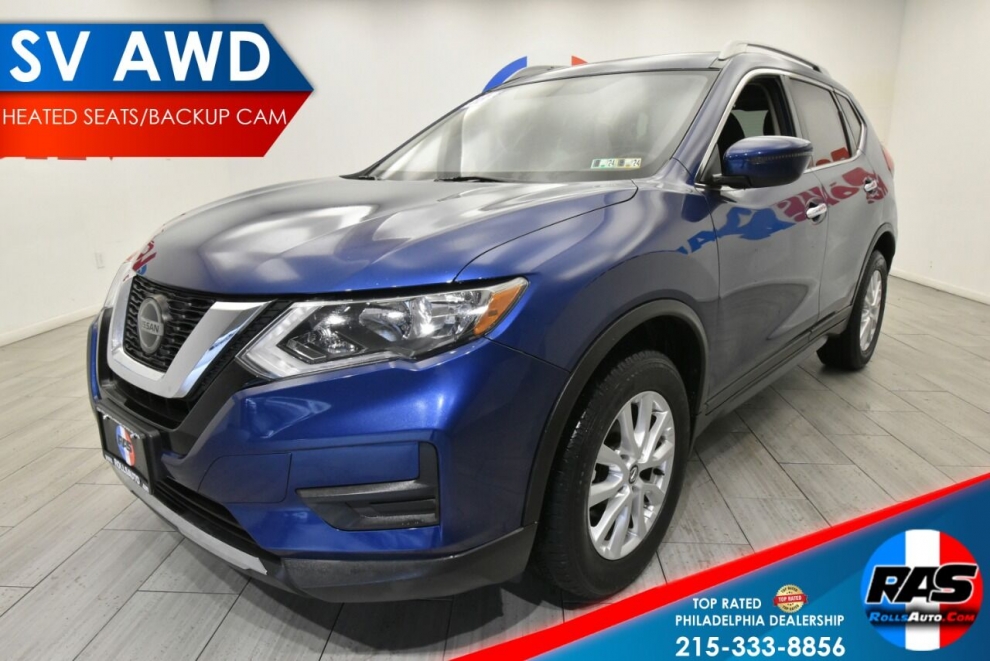 2018 Nissan Rogue SV AWD 4dr Crossover, Blue, Mileage: 87,962 