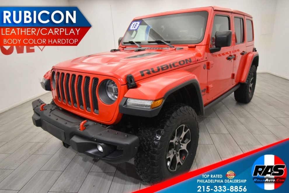 2018 Jeep Wrangler Unlimited Rubicon 4x4 4dr SUV (midyear release), Red, Mileage: 66,530 