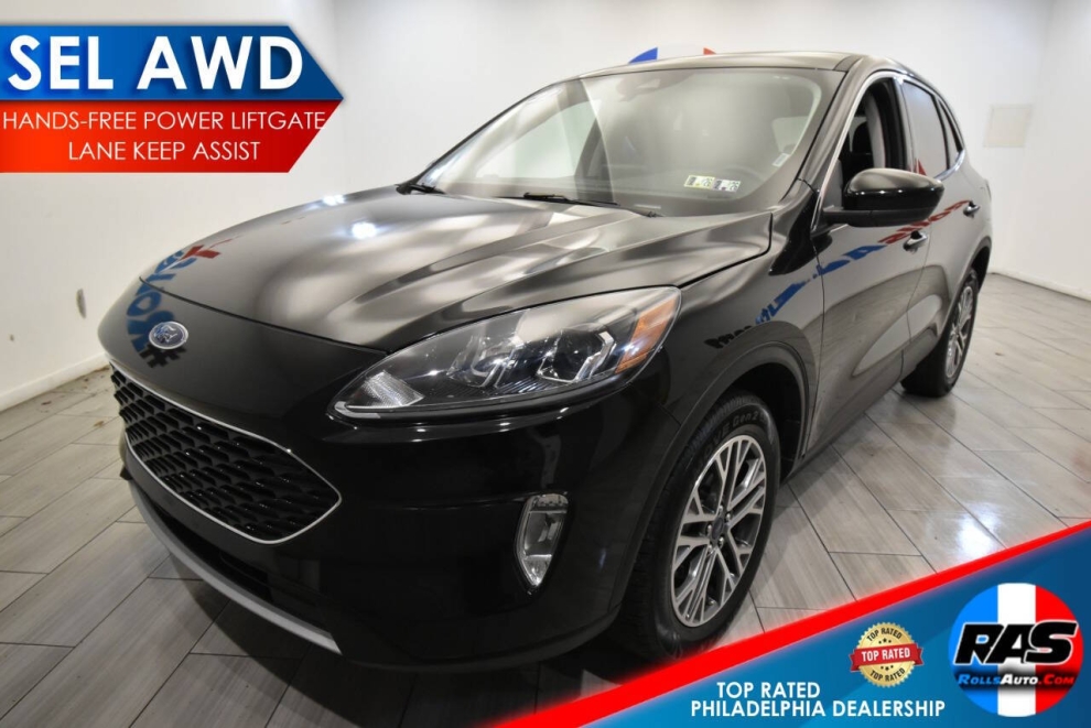 2022 Ford Escape SEL AWD 4dr SUV, Black, Mileage: 89,875 