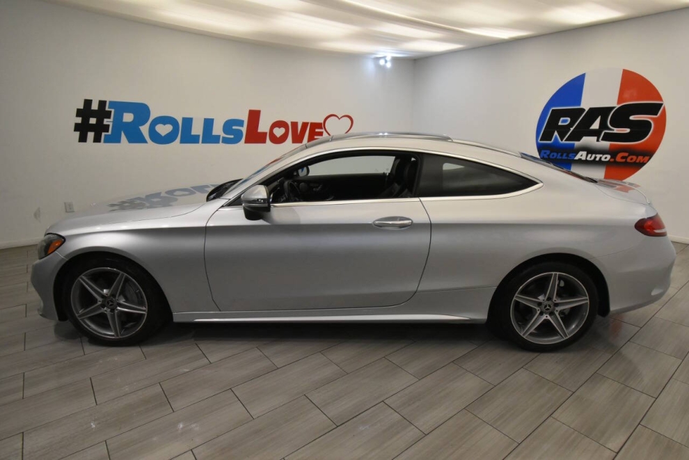 2018 Mercedes-Benz C-Class C 300 4MATIC AWD 2dr Coupe, Silver, Mileage: 59,576 - photo 1