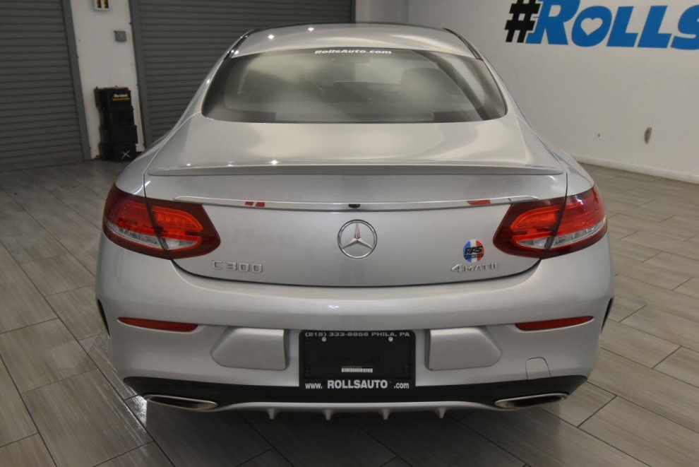 2018 Mercedes-Benz C-Class C 300 4MATIC AWD 2dr Coupe, Silver, Mileage: 59,576 - photo 3
