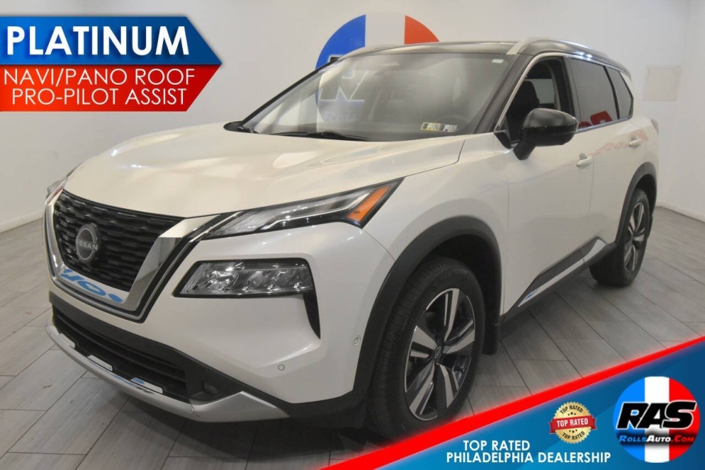 2022 Nissan Rogue Platinum AWD 4dr Crossover, White, Mileage: 73,143 