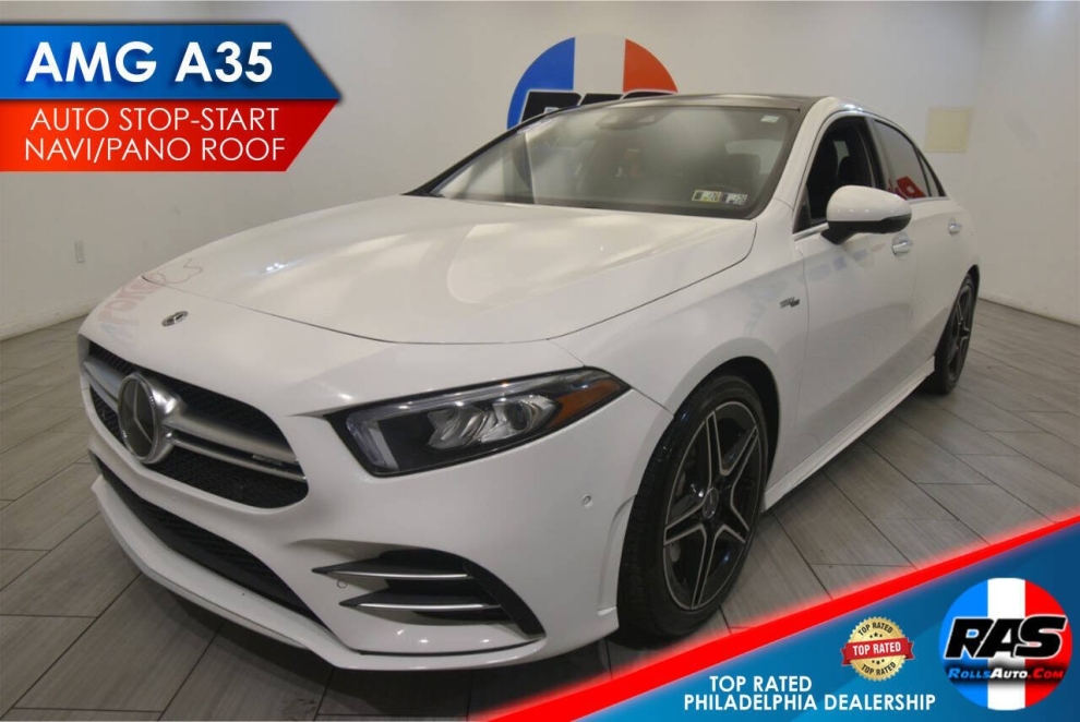 2021 Mercedes-Benz A-Class AMG A 35 AWD 4MATIC 4dr Sedan, Blanco, Mileage: 29,092 