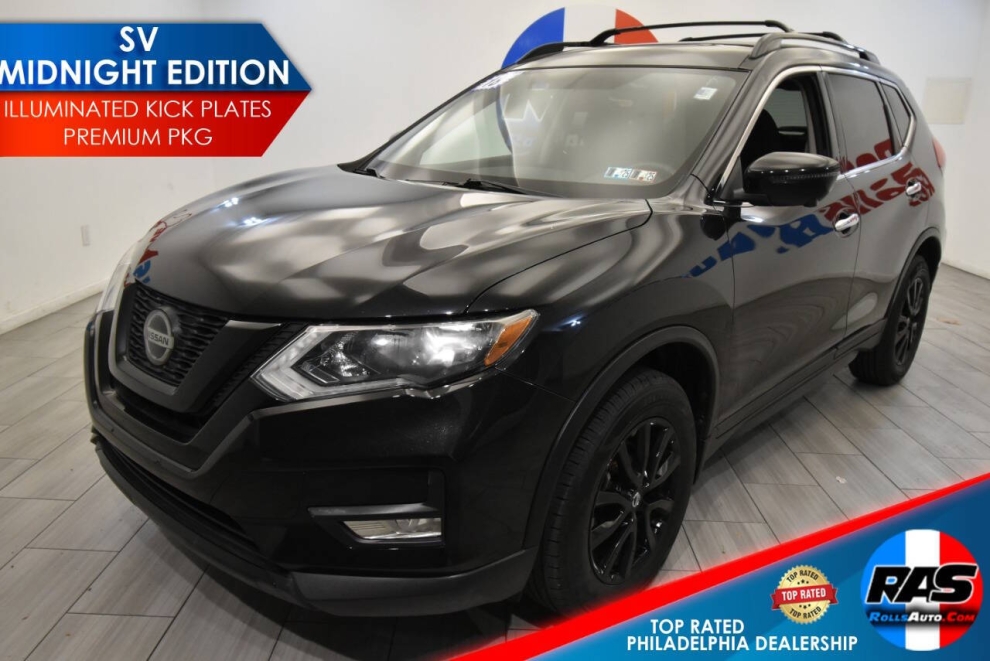 2018 Nissan Rogue SV AWD Midnight Edition, Black, Mileage: 87,892 