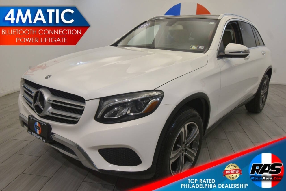 2019 Mercedes-Benz GLC GLC 300 4MATIC AWD 4dr SUV, White, Mileage: 82,165 
