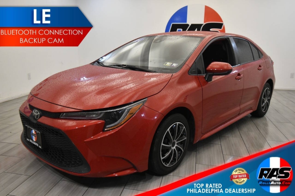 2021 Toyota Corolla LE 4dr Sedan, Red, Mileage: 70,657 