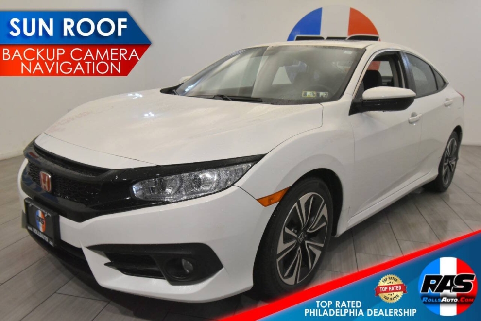 2017 Honda Civic EX-L, White, Mileage: 42,157 