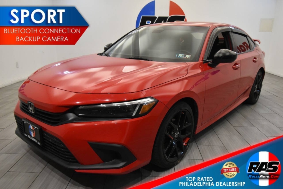 2022 Honda Civic Sport 4dr Sedan, Red, Mileage: 46,890 
