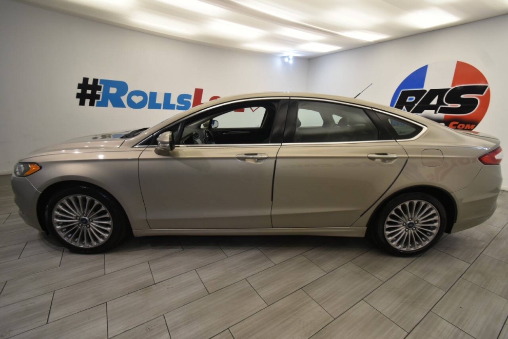 2015 Ford Fusion Titanium 4dr Sedan, Tan, Mileage: 63,046 - photo 1