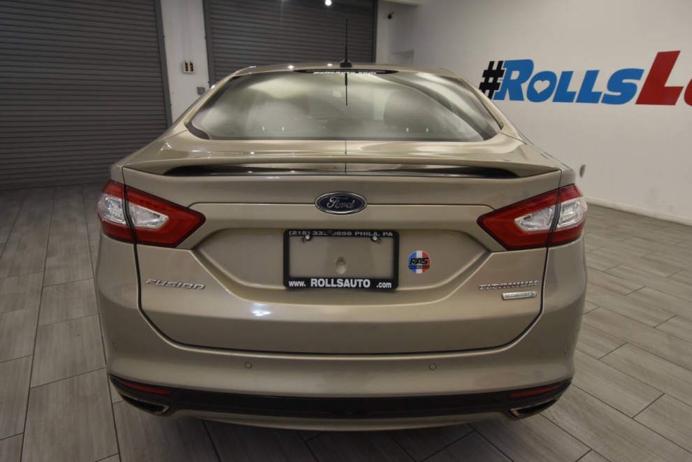 2015 Ford Fusion Titanium 4dr Sedan, Tan, Mileage: 63,046 - photo 3