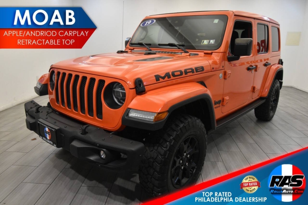 2019 Jeep Wrangler Unlimited Moab, Orange, Mileage: 54,511 