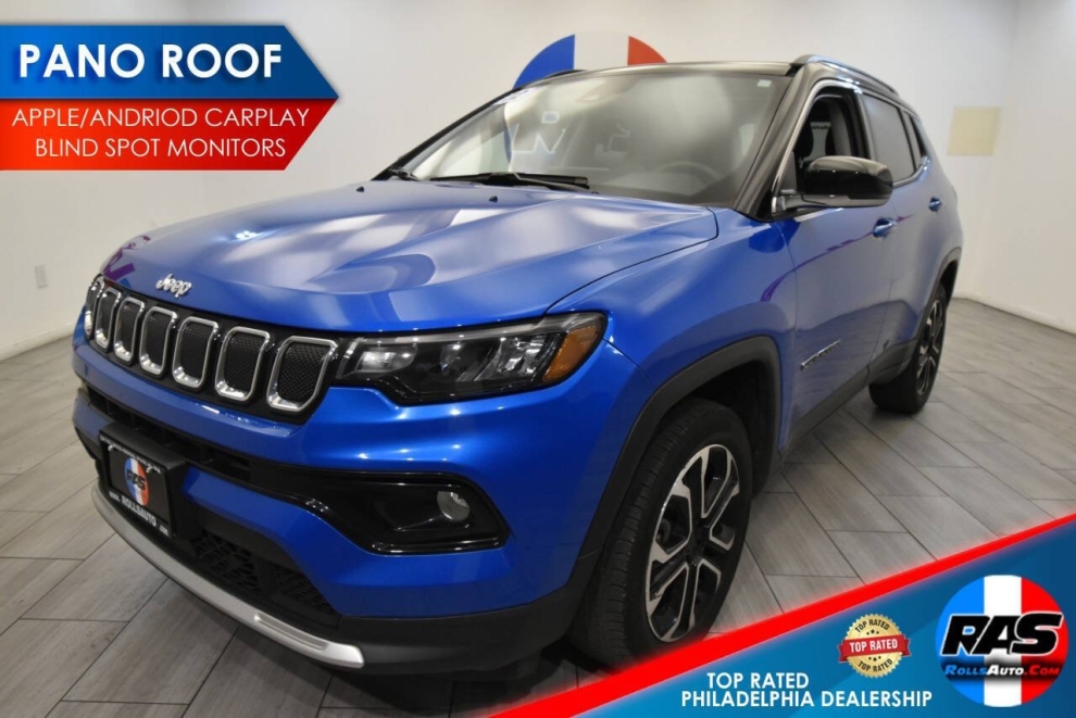 2022 Jeep Compass Limited, Blue, Mileage: 28,325 