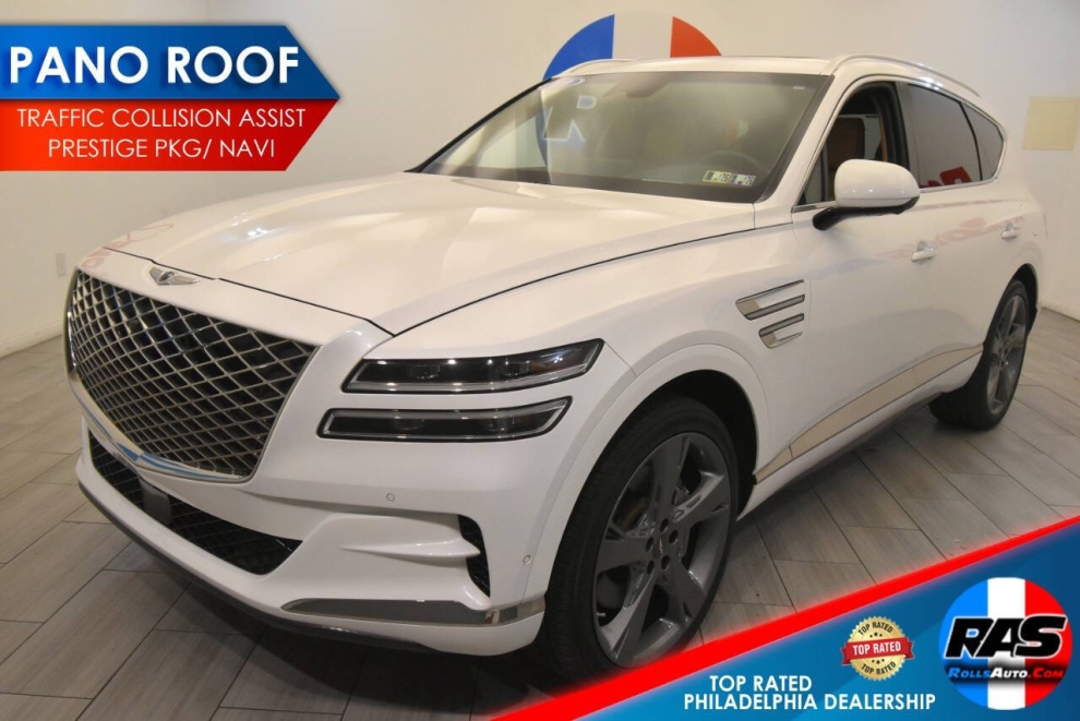 2021 Genesis GV80 3.5T, White, Mileage: 69,650 