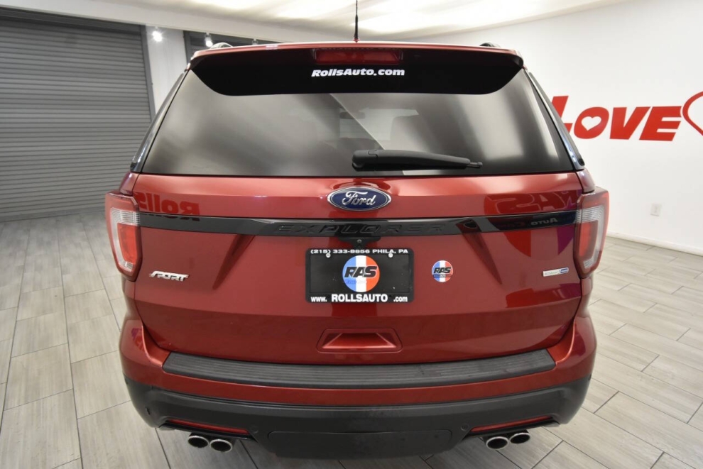 2019 Ford Explorer Sport AWD 4dr SUV, Red, Mileage: 32,246 - photo 3