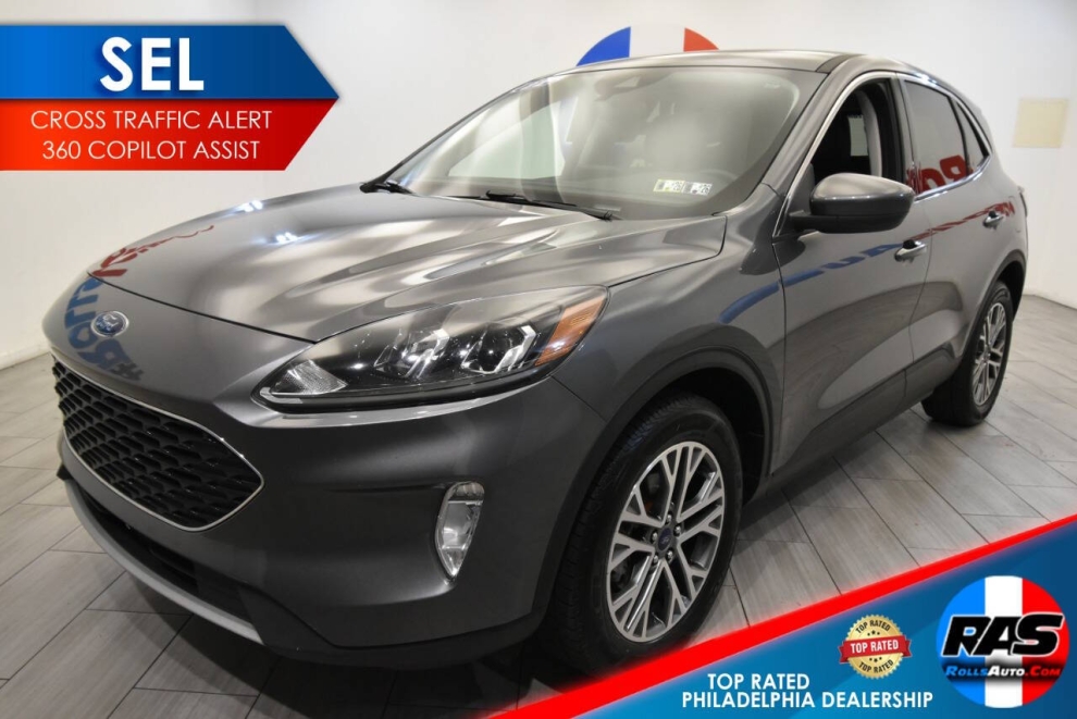 2022 Ford Escape Hybrid SEL AWD 4dr SUV, Gray, Mileage: 76,438 