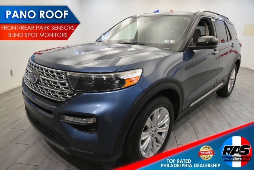 2020 Ford Explorer Limited AWD 4dr SUV, Blue, Mileage: 75,144 