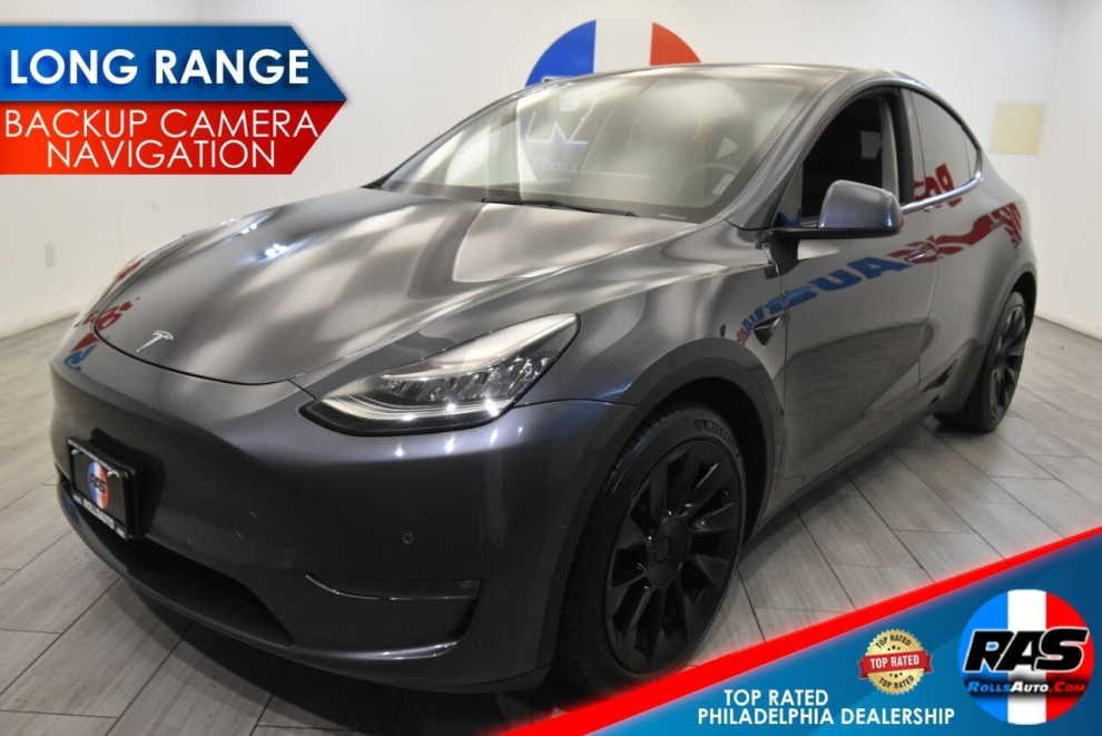 2022 Tesla Model Y Long Range AWD 4dr Crossover, Gray, Mileage: 59,791 