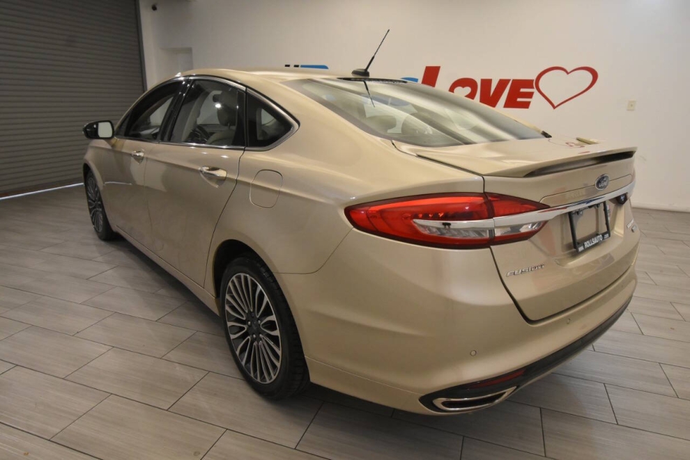 2018 Ford Fusion Titanium, Gold, Mileage: 81,727 - photo 2