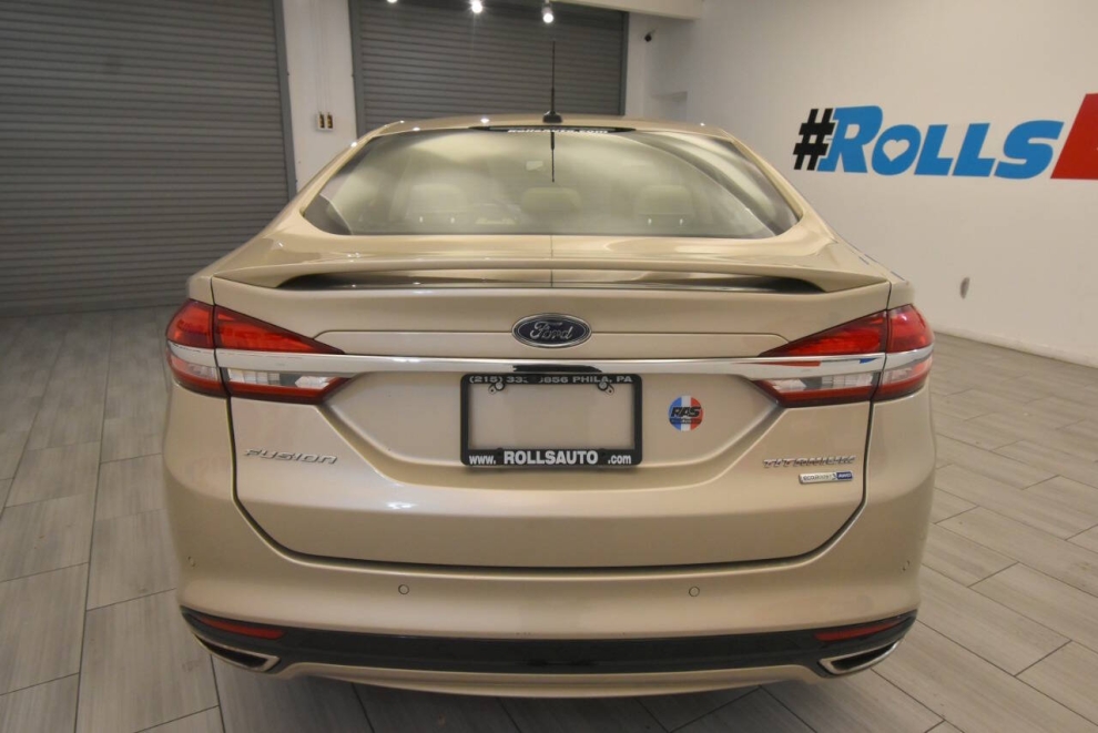2018 Ford Fusion Titanium, Gold, Mileage: 81,727 - photo 3