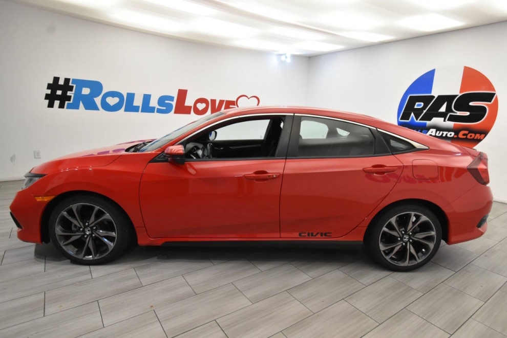 2020 Honda Civic Sport 4dr Sedan CVT, Red, Mileage: 62,875 - photo 1