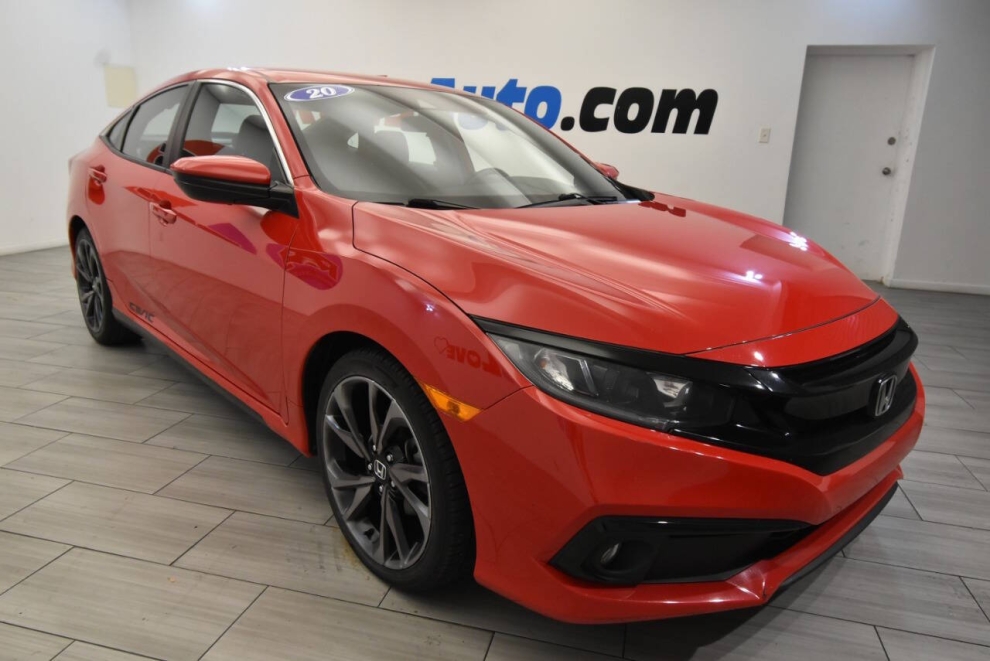 2020 Honda Civic Sport 4dr Sedan CVT, Red, Mileage: 62,875 - photo 6