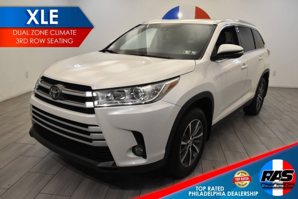 2019 Toyota Highlander XLE, White, Mileage: 105,052 