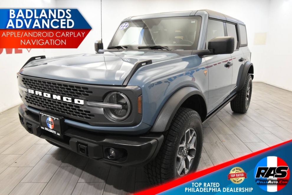 2022 Ford Bronco Badlands Advanced, Blue, Mileage: 73,177 