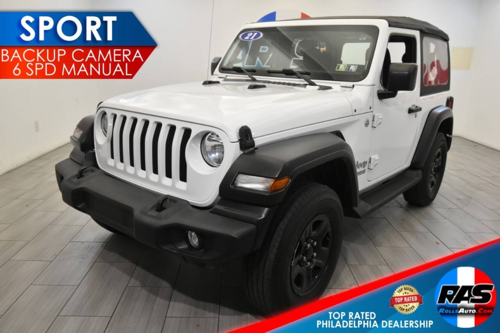 2021 Jeep Wrangler Sport, White, Mileage: 38,955 