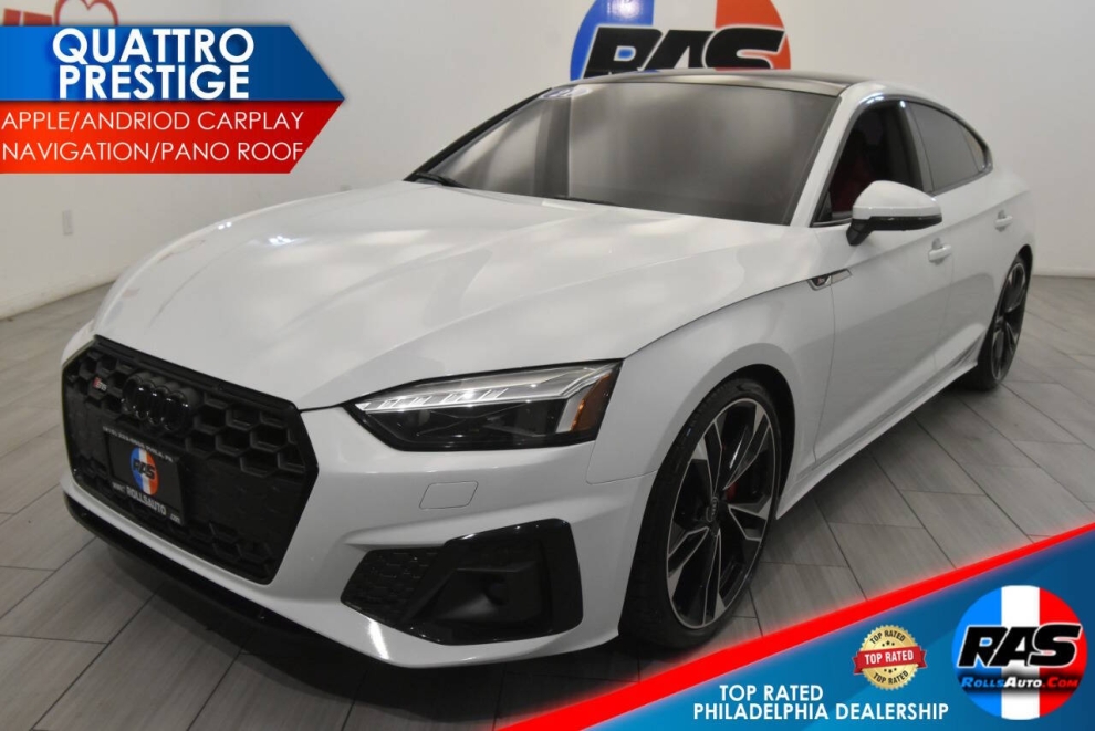 2021 Audi S5 Sportback 3.0T quattro Prestige AWD 4dr Sportback, White, Mileage: 60,286