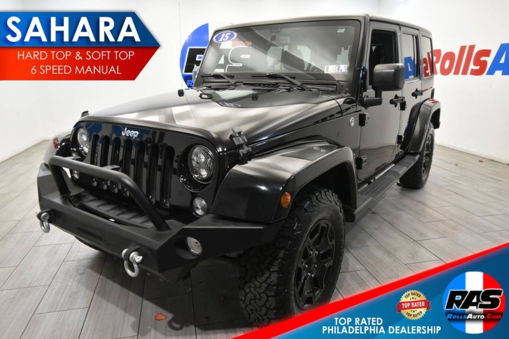 2015 Jeep Wrangler Unlimited Sahara, Black, Mileage: 86,141 