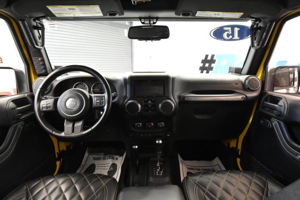 2015 Jeep Wrangler Unlimited, Yellow, Mileage: 20,602 - photo 16