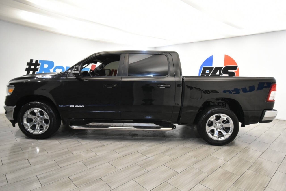 2021 RAM 1500 Big Horn 4x4 4dr Crew Cab 5.6 ft. SB Pickup, Black, Mileage: 73,944 - photo 1