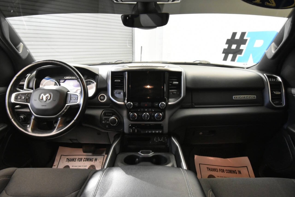 2021 RAM 1500 Big Horn 4x4 4dr Crew Cab 5.6 ft. SB Pickup, Black, Mileage: 73,944 - photo 16