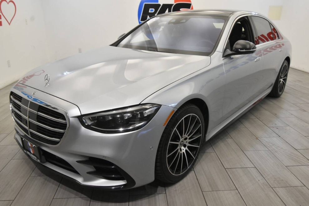 2022 Mercedes-Benz S-Class S 500 4MATIC AWD 4dr Sedan, Silver, Mileage: 40,476 